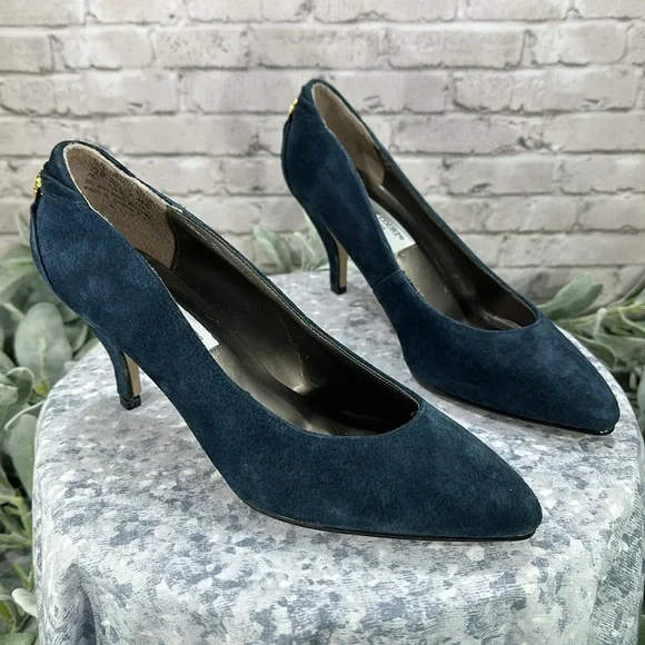 Carriage Court Navy Blue Suede Pointed Toe 3” Dress Heels Women’s 7.5B💙NWOT💙 - Picture 11 of 11
